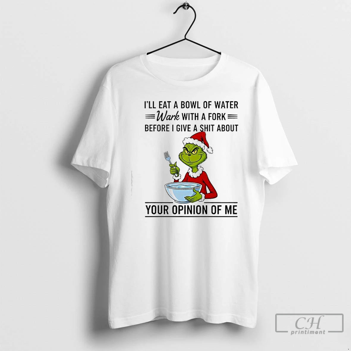 Premium Grinch Santa Suit Ill Eat A Bowl Of Water With A Fork Before T-Shirts, Hoodie, Sweatshirt | RetroVerseTees.com