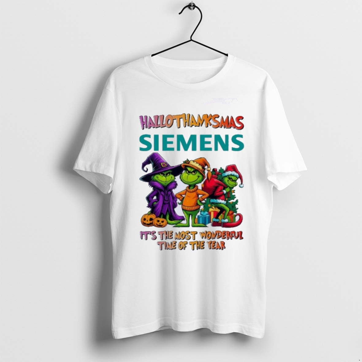 Premium Grinch X Siemens Hallothanksmas Its The Most Wonderful Time Of The Year T Shirts