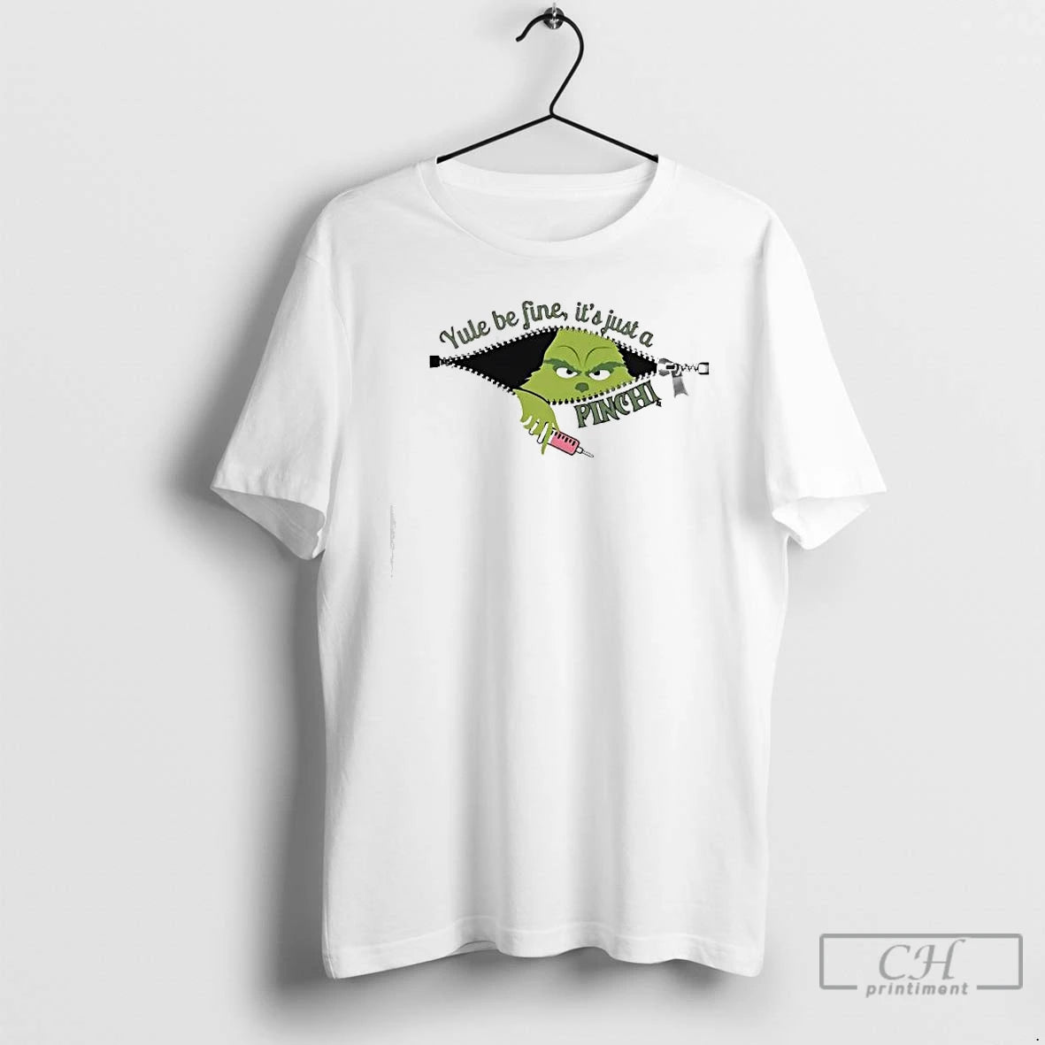 Premium Grinch Yule Be Fine Its Just A Pinch Nurse T-Shirts, Hoodie, Sweatshirt | RetroVerseTees.com
