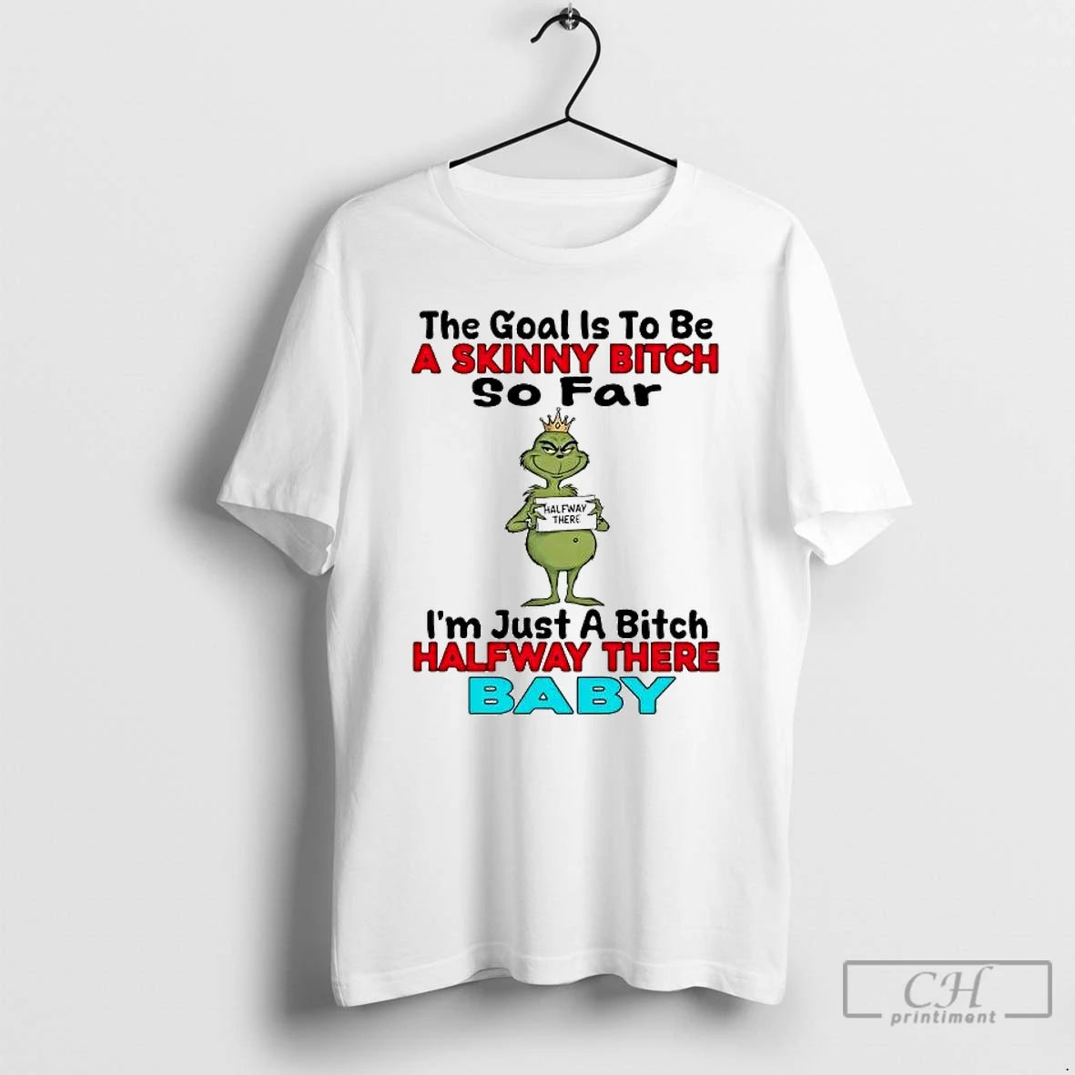 Premium Grinch The Goal Is To Be A Skinny Bitch So Far T Shirts Sweater Hoodie, Sweatshirt | RetroVerseTees.com
