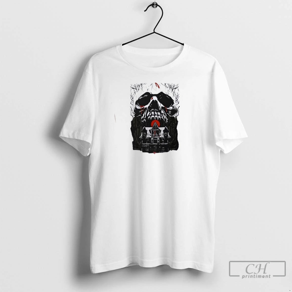 Premium Haunted Mansion Skull Gothic Horror House