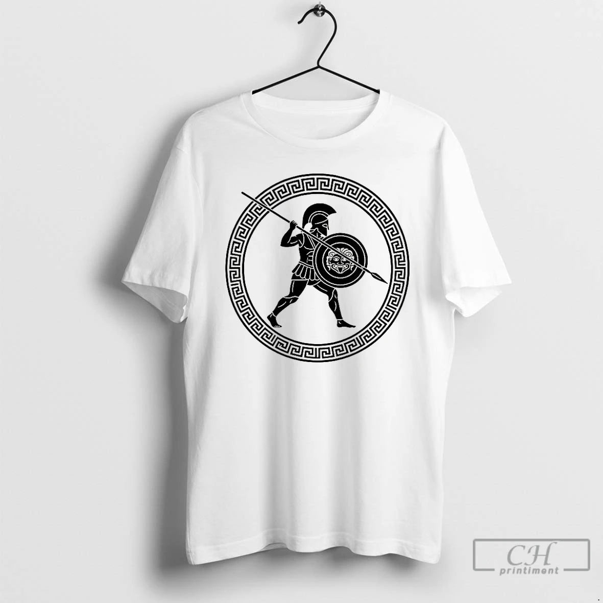 Premium Hoplite Ancient Greek Warrior Logo T-Shirts, Hoodie, Sweatshirt | RetroVerseTees.com