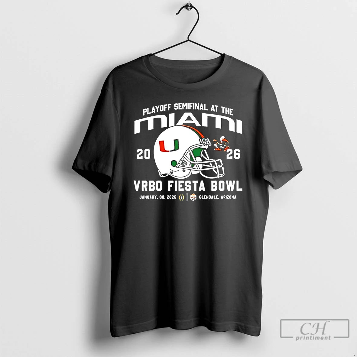 Premium Hurricanes Vrbo Fiesta Bowl 2026 Playoff Semifinal At The Miami T-Shirts, Hoodie, Sweatshirt | RetroVerseTees.com