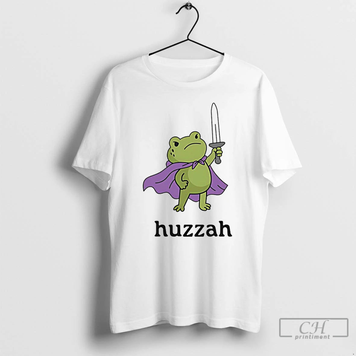 Premium Huzzah Frog Knight Funny T-Shirts, Hoodie, Sweatshirt | RetroVerseTees.com