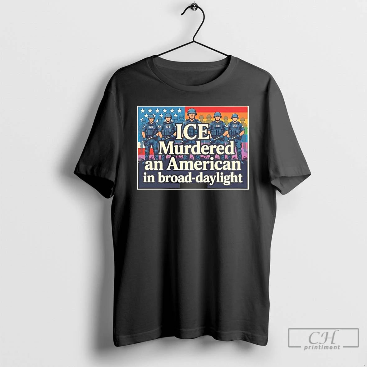 Premium Ice Murdered An American In Broad Daylight T-Shirts, Hoodie, Sweatshirt | RetroVerseTees.com