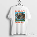 Premium Iced Out Grillz Cincinnati Tiger Graphic Roaring City Skyline T-Shirts, Hoodie, Sweatshirt | RetroVerseTees.com