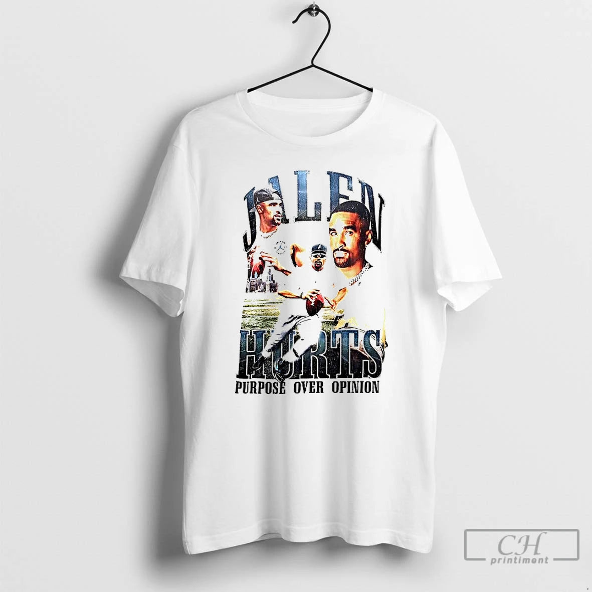 Premium Jalen Hurts Purpose Over Opinion Graphic T-Shirts, Hoodie, Sweatshirt | RetroVerseTees.com