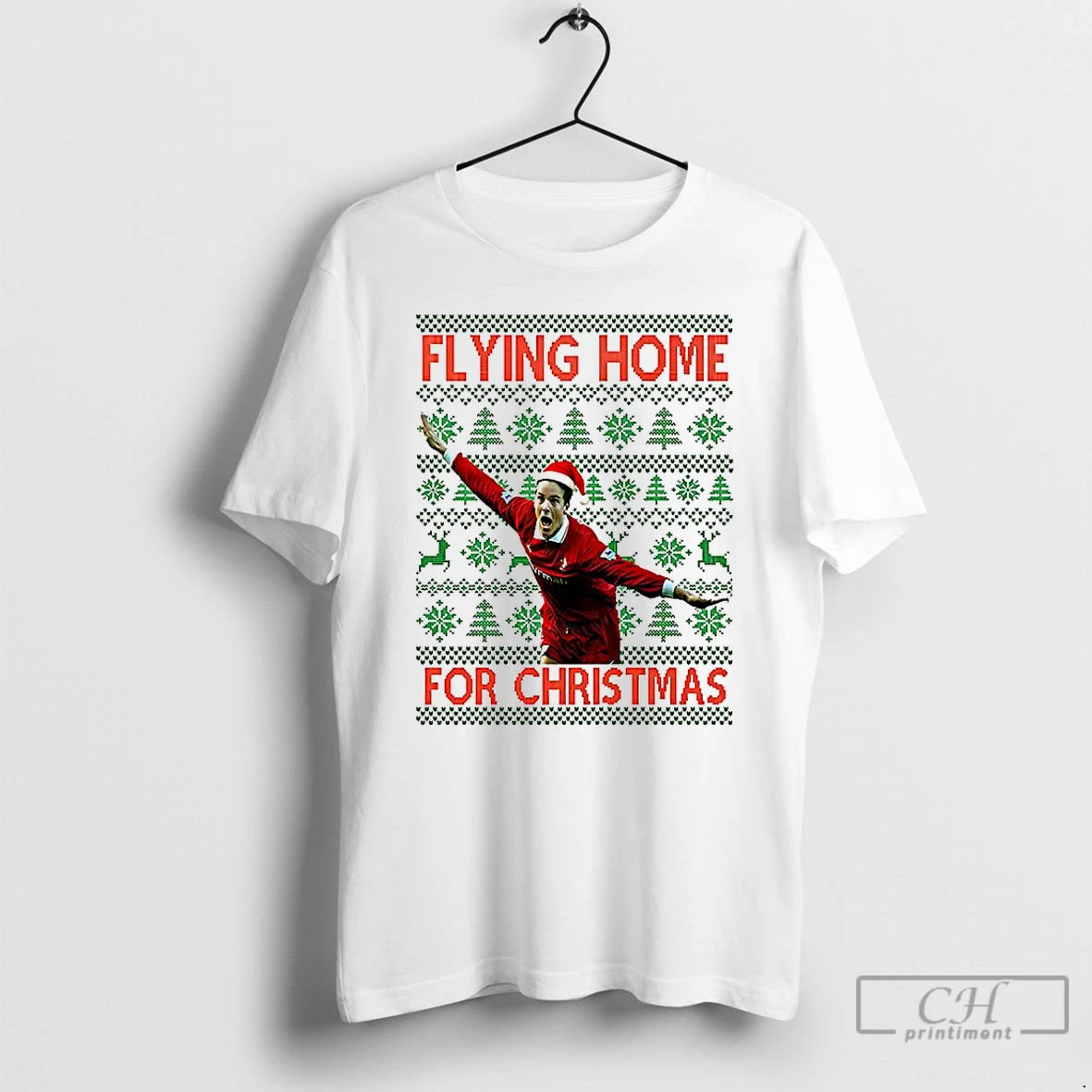 Premium Jan Aage Fjortoft Swindon Town Flying Home For Christmas Ugly Xmas T Shirts Sweater Hoodie, Sweatshirt
