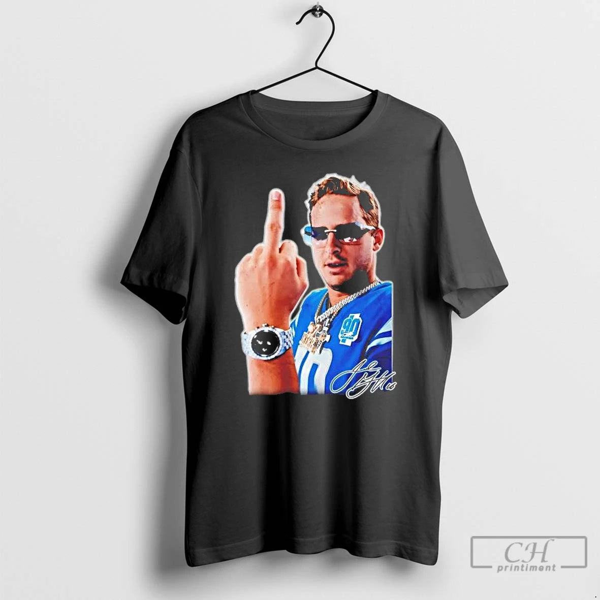 Premium Jared Goff Middle Finger Signature Detroit Lions T-Shirts, Hoodie, Sweatshirt | RetroVerseTees.com
