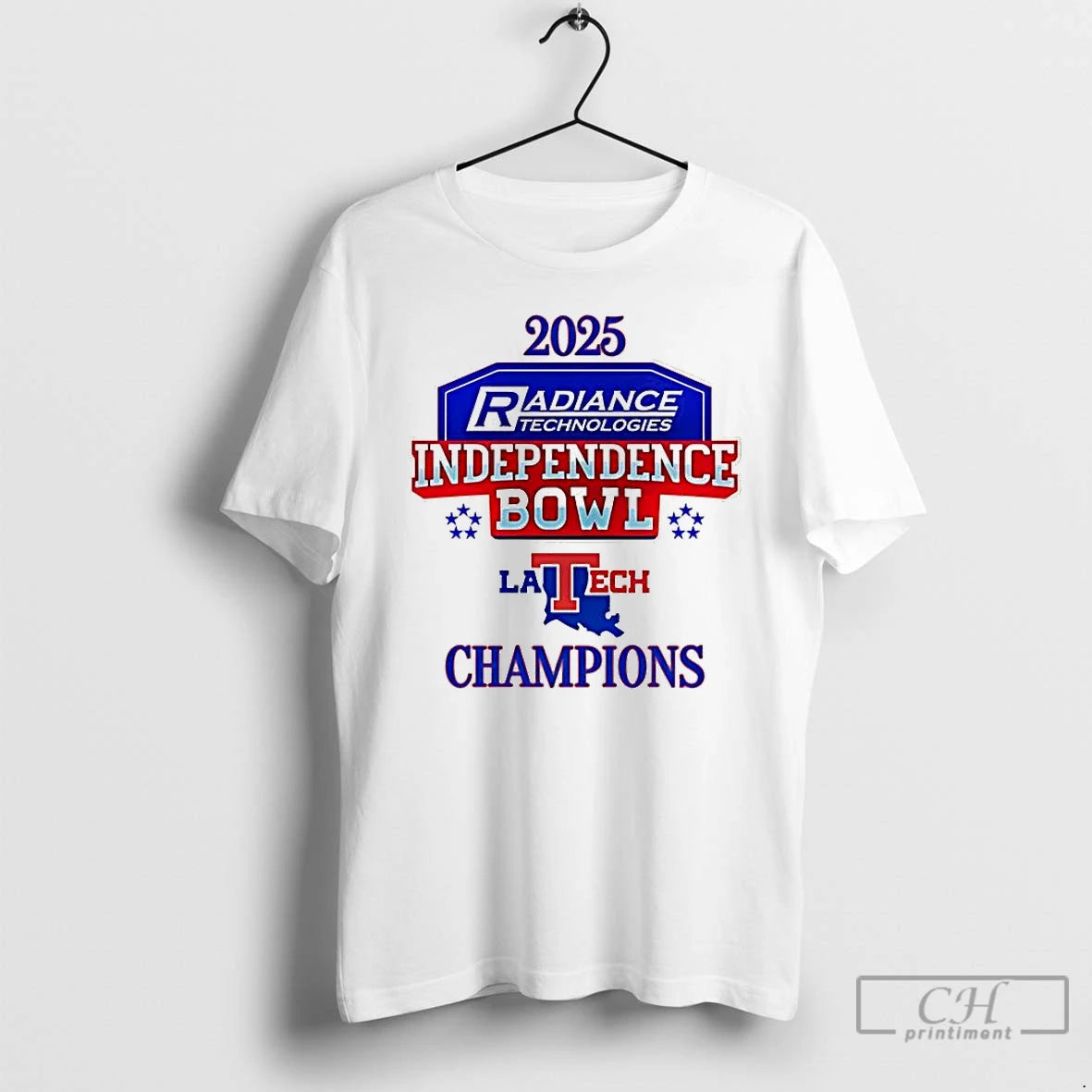 Premium Louisiana Tech 2025 Independence Bowl Champions Logo T-Shirts, Hoodie, Sweatshirt | RetroVerseTees.com