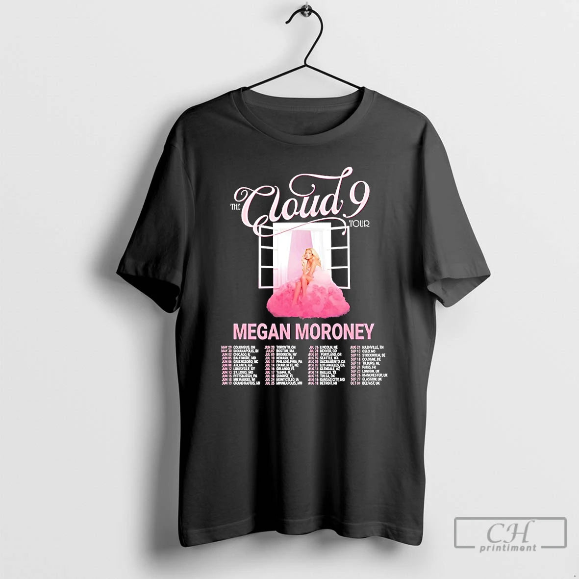 Premium Megan Moroney The Cloud 9 World Tour Vintage T-Shirts, Hoodie, Sweatshirt | RetroVerseTees.com