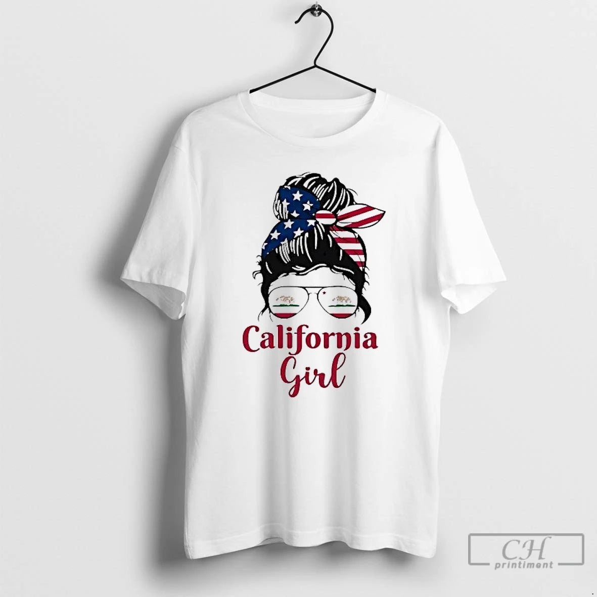 Premium Messy Bun California Girl 2026 T-Shirts, Hoodie, Sweatshirt | RetroVerseTees.com