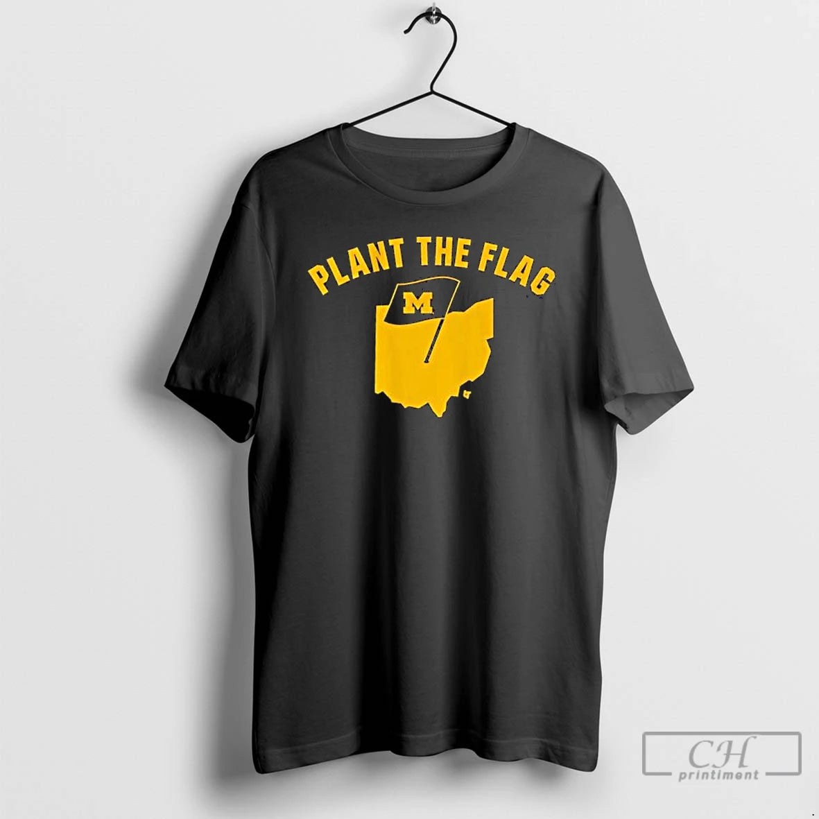 Premium Michigan Football Plant The Flag Logo T-Shirts, Hoodie, Sweatshirt | RetroVerseTees.com