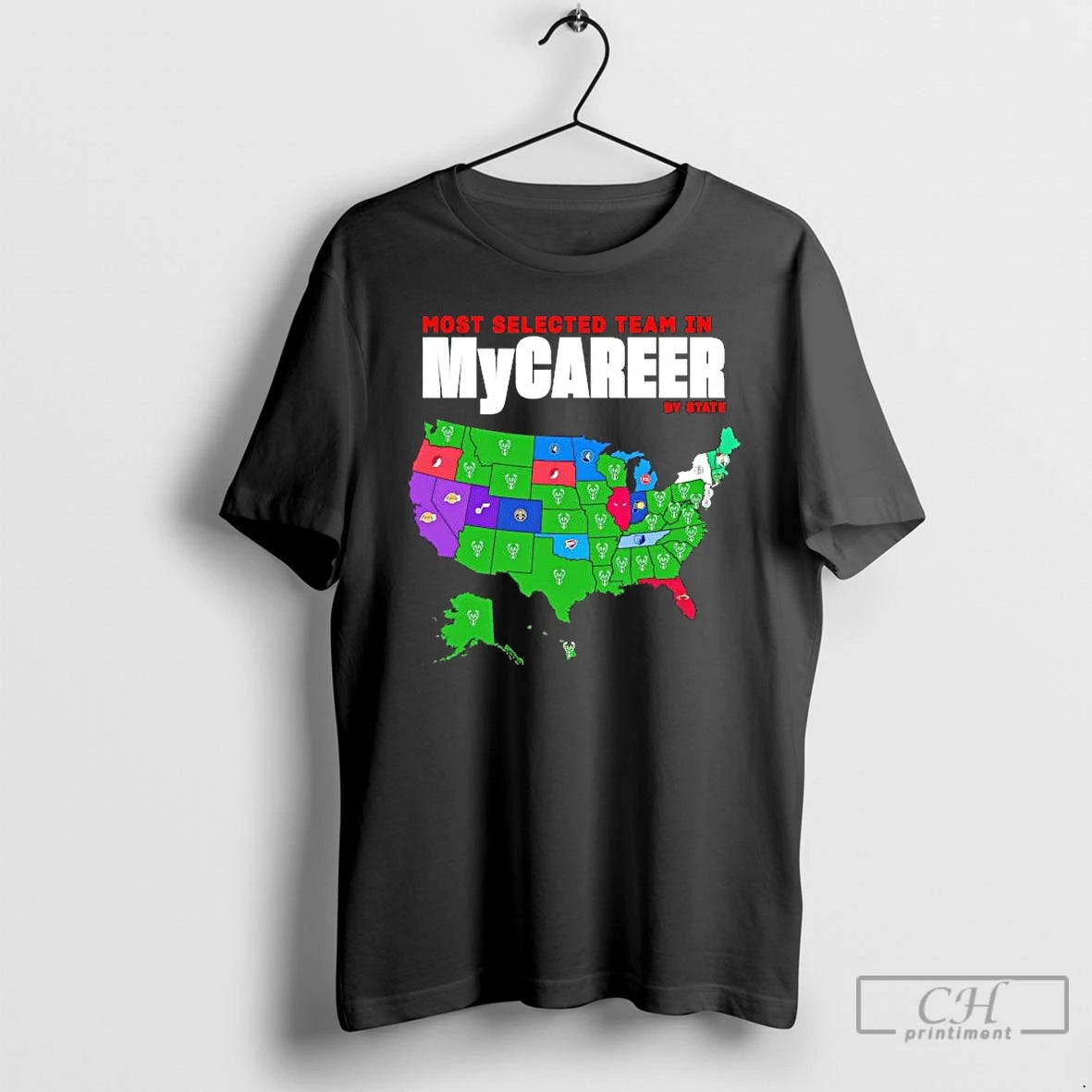 Premium Milwaukee Bucks Most Selected Team In Mycareer By State T-Shirts, Hoodie, Sweatshirt | RetroVerseTees.com