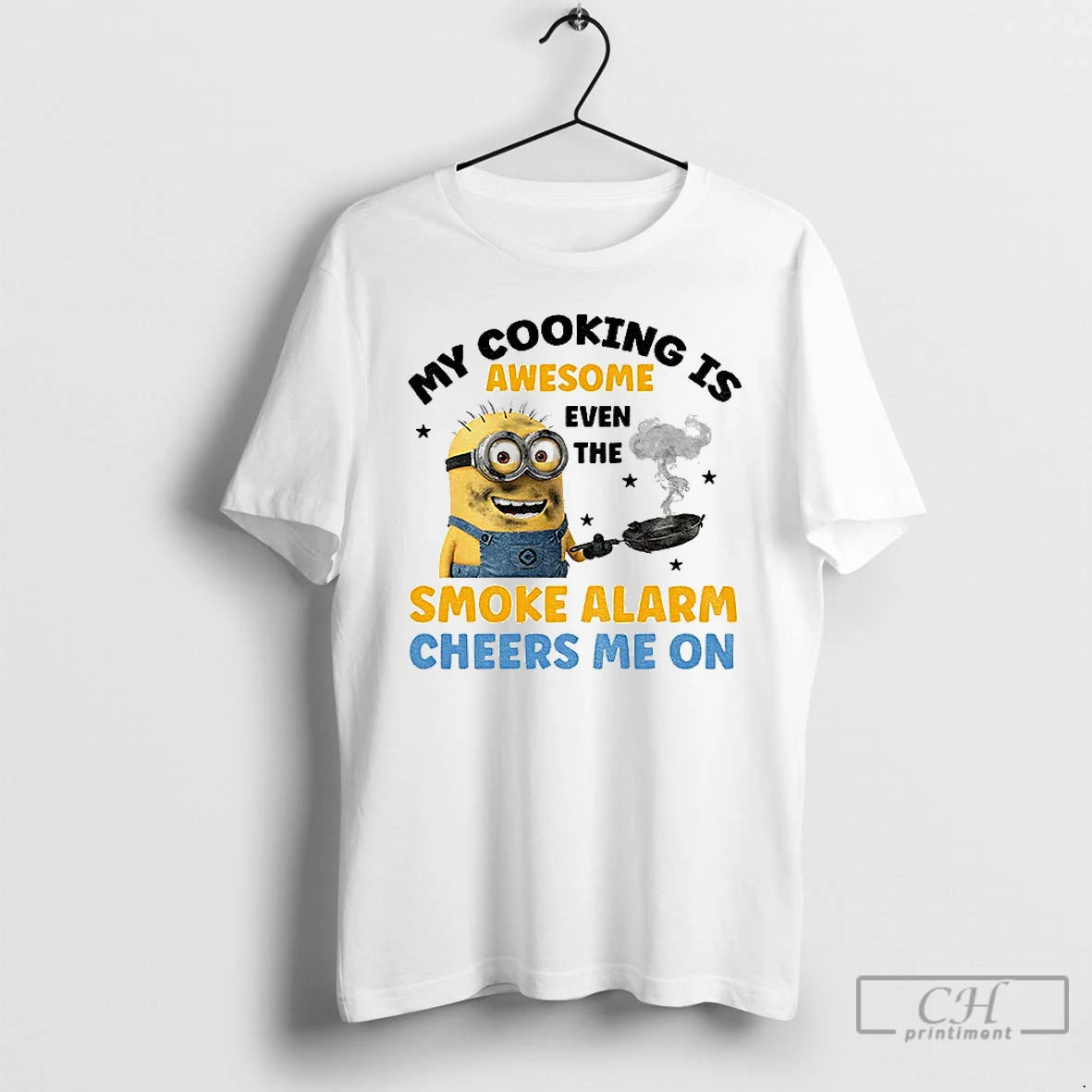 Premium Minion My Cooking Is Awesome Even The Smoke Alarm Cheers Me On T Shirts Hoodie, Sweatshirt | RetroVerseTees.com