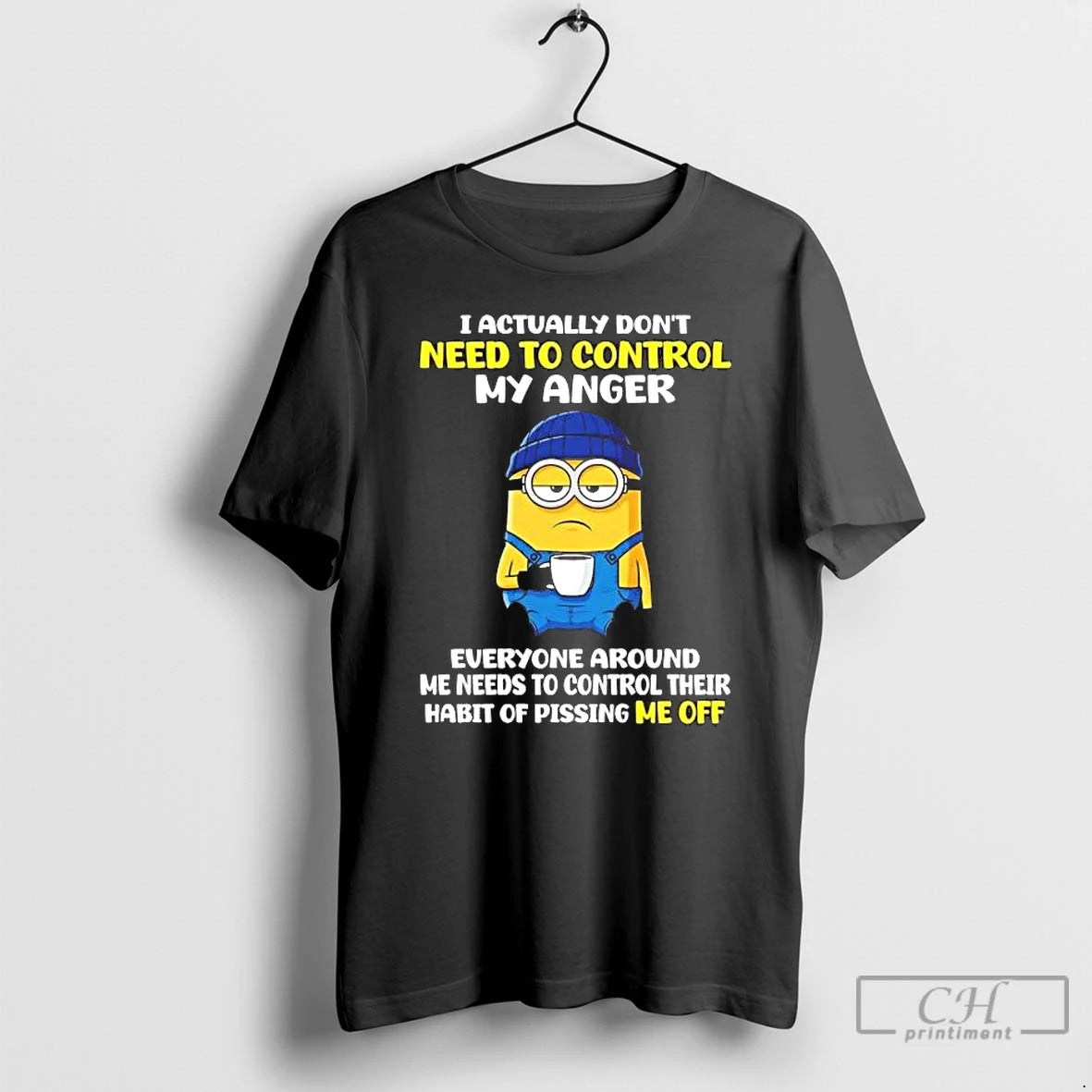 Premium Minions I Actually Dont Need To Control My Anger Everyone T-Shirts, Hoodie, Sweatshirt | RetroVerseTees.com