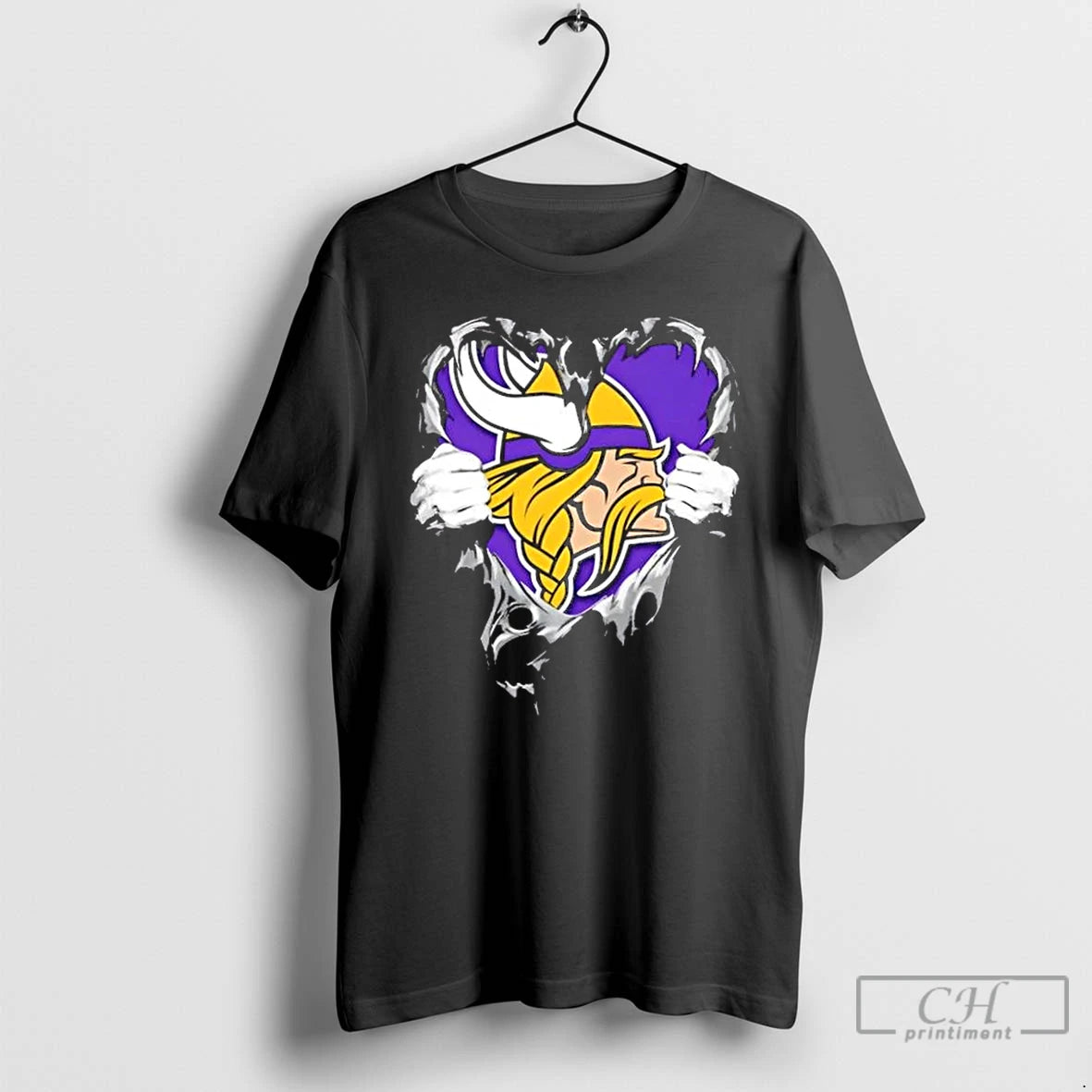 Premium Minnesota Vikings Rip The Chest Forever In My Heart T-Shirts, Hoodie, Sweatshirt | RetroVerseTees.com