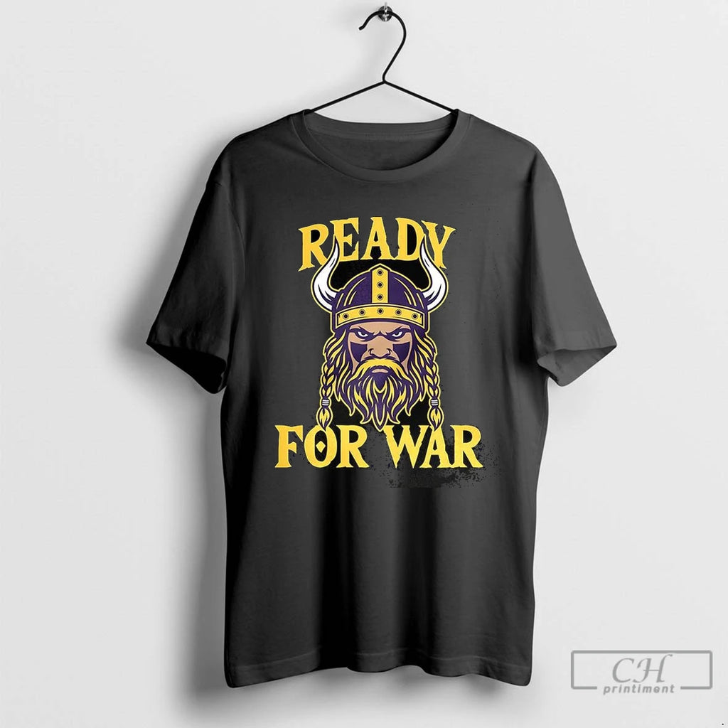 Premium Minnesota Vikings Football Ready For War Head Mascot