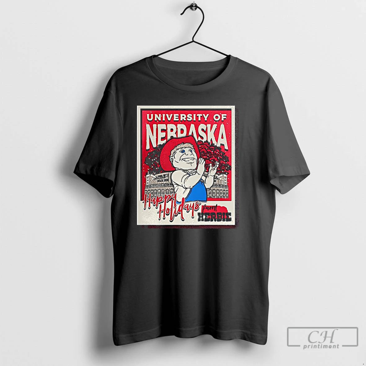 Premium Nebraska Huskers University Happy Holidays T-Shirts, Hoodie, Sweatshirt | RetroVerseTees.com