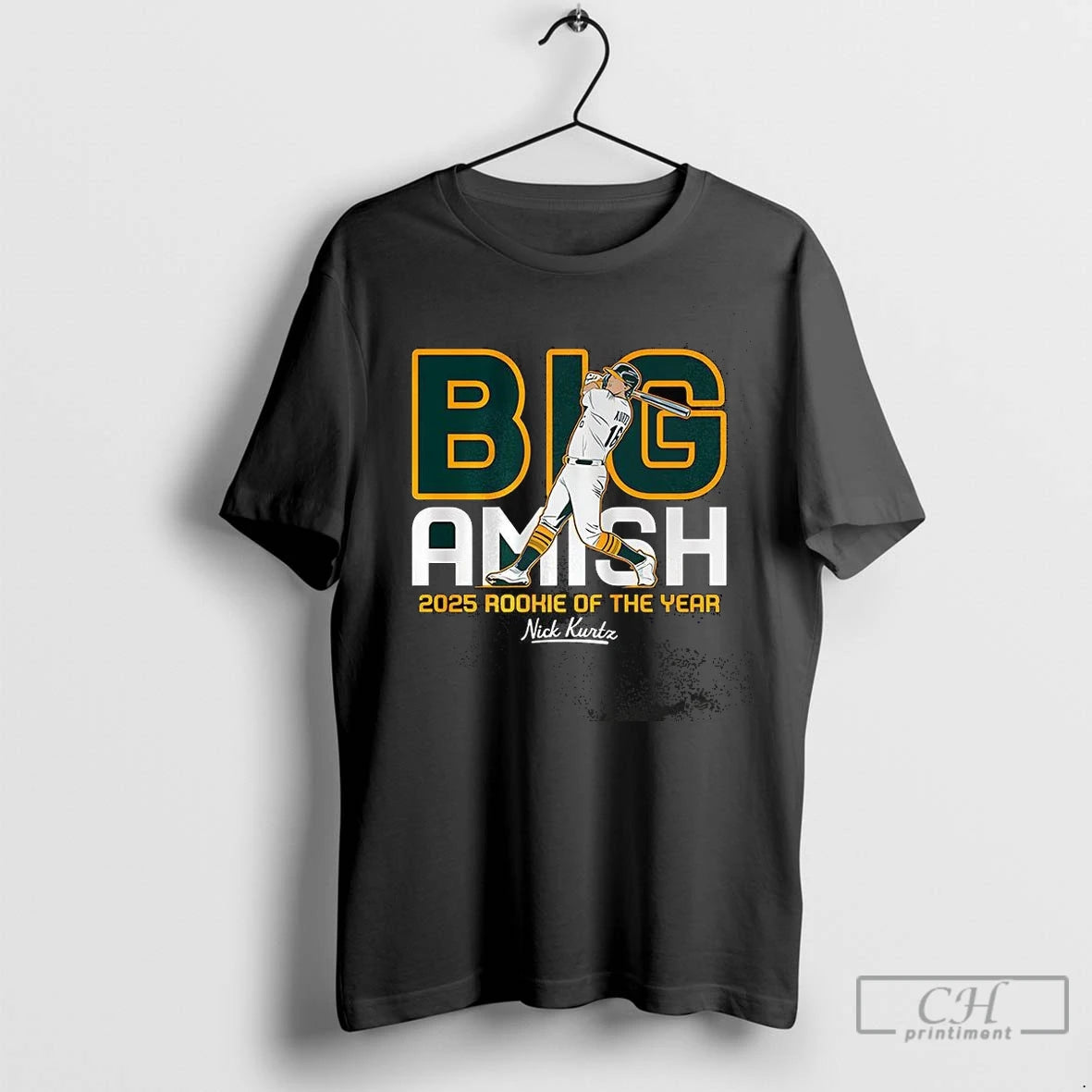 Premium Nick Kurtz Oakland Athletics Baseball Big Amish Rookie Of The Year 2025