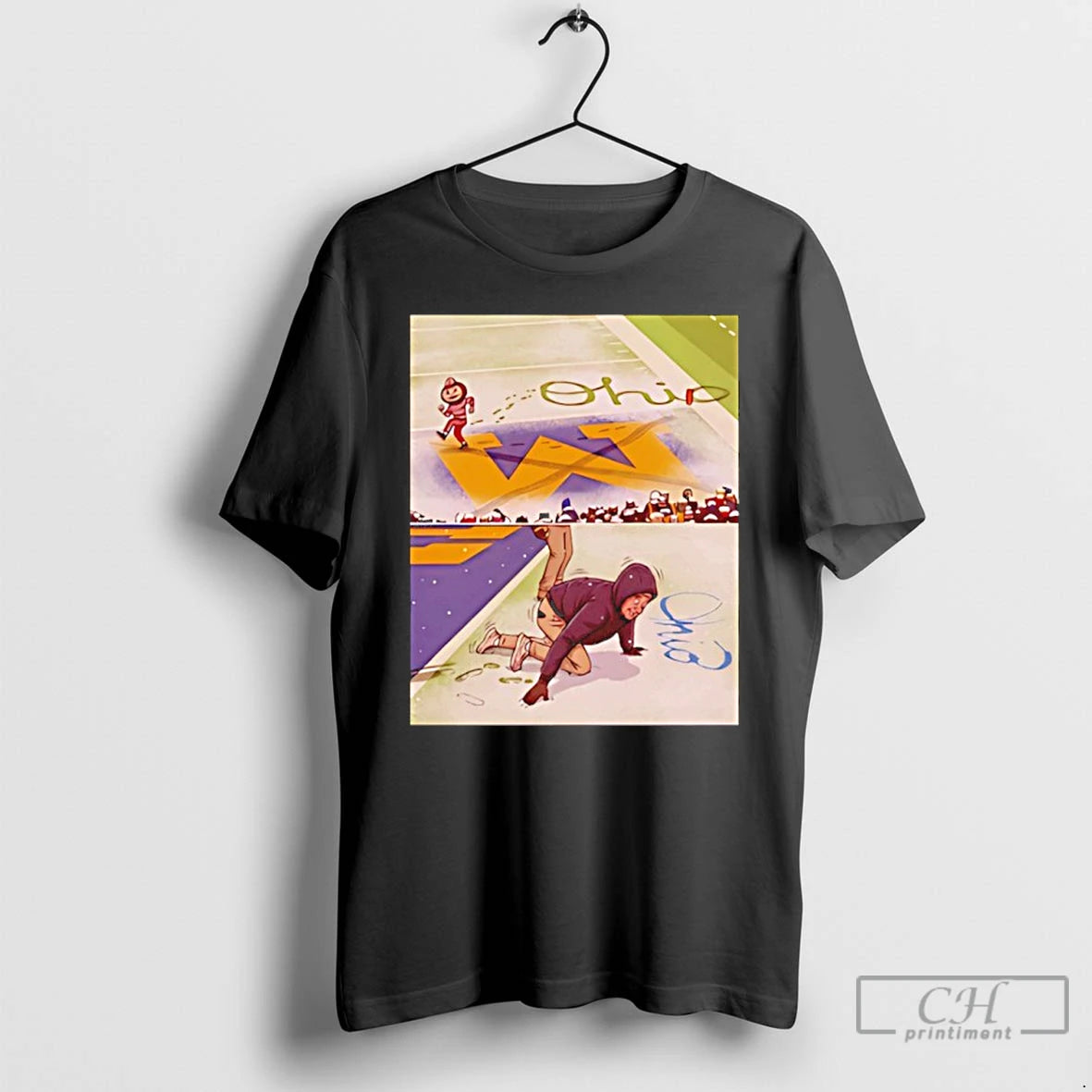 Premium Ohio State Brutus Crossing Out M Snow Funny T-Shirts, Hoodie, Sweatshirt | RetroVerseTees.com