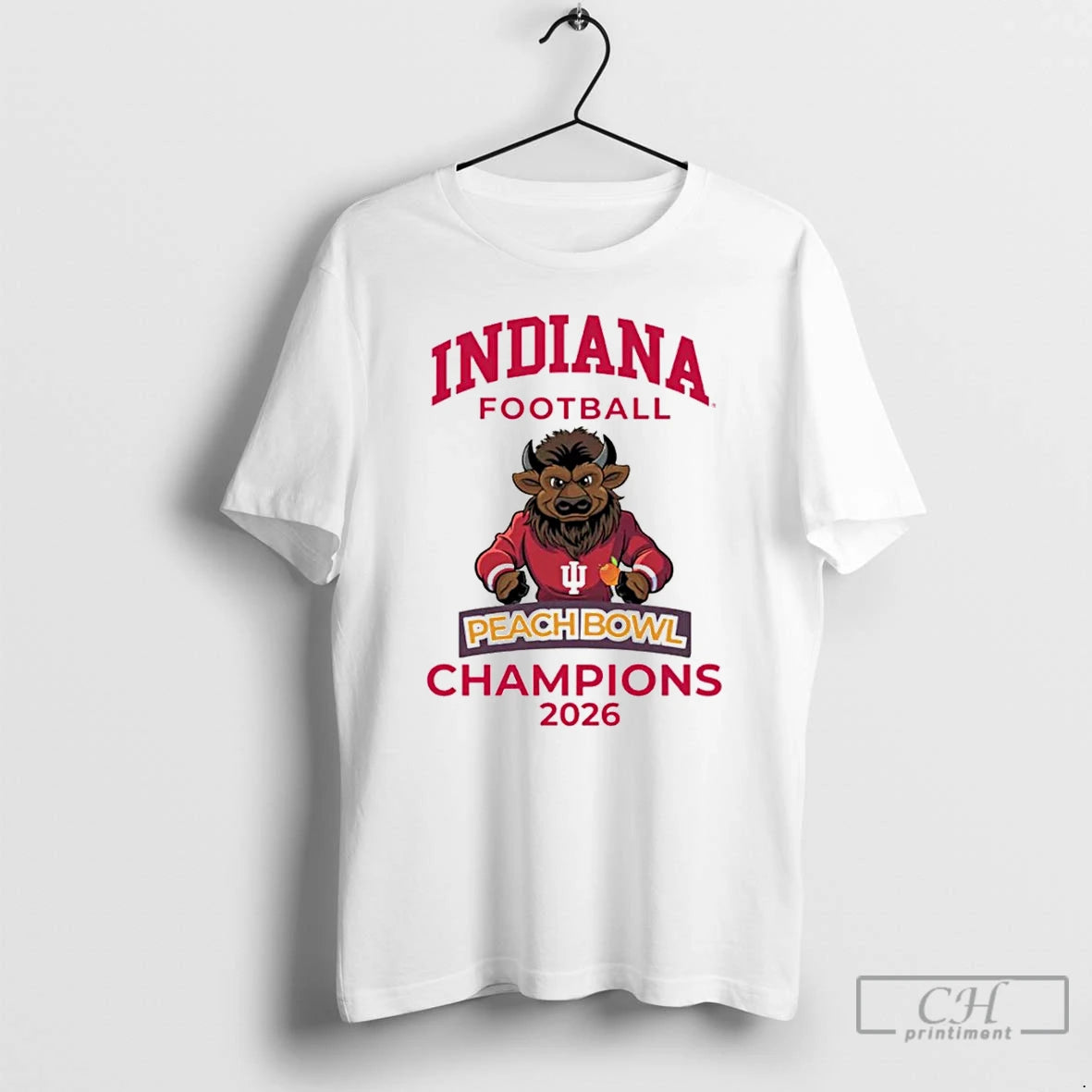 Premium Peach Bowl Champions 2026 Indiana Football T-Shirts, Hoodie, Sweatshirt | RetroVerseTees.com