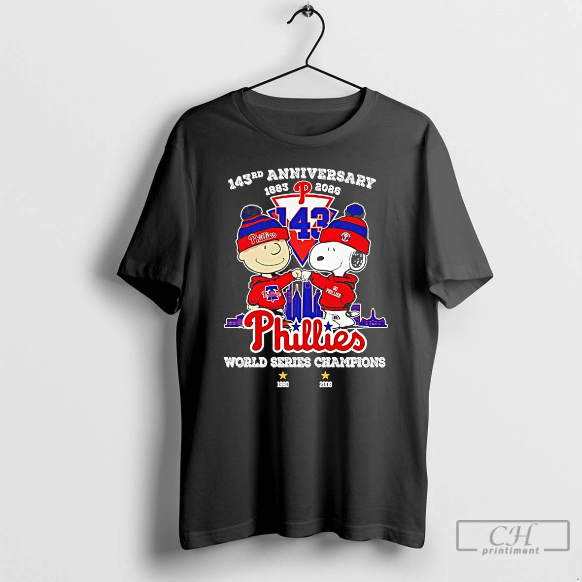 Premium Peanuts X Philadelphia Phillies 143th Anniversary 1883 2026 2x World Series Champions T Shirts Hoodie, Sweatshirt