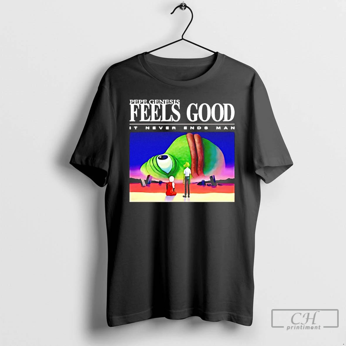 Premium Pepe Genesis Feels Good It Never Ends Man T-Shirts, Hoodie, Sweatshirt | RetroVerseTees.com