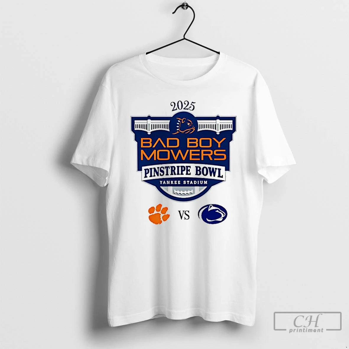 Premium Pinstripe Bowl 2025 Penn State Vs Clemson T-Shirts, Hoodie, Sweatshirt | RetroVerseTees.com