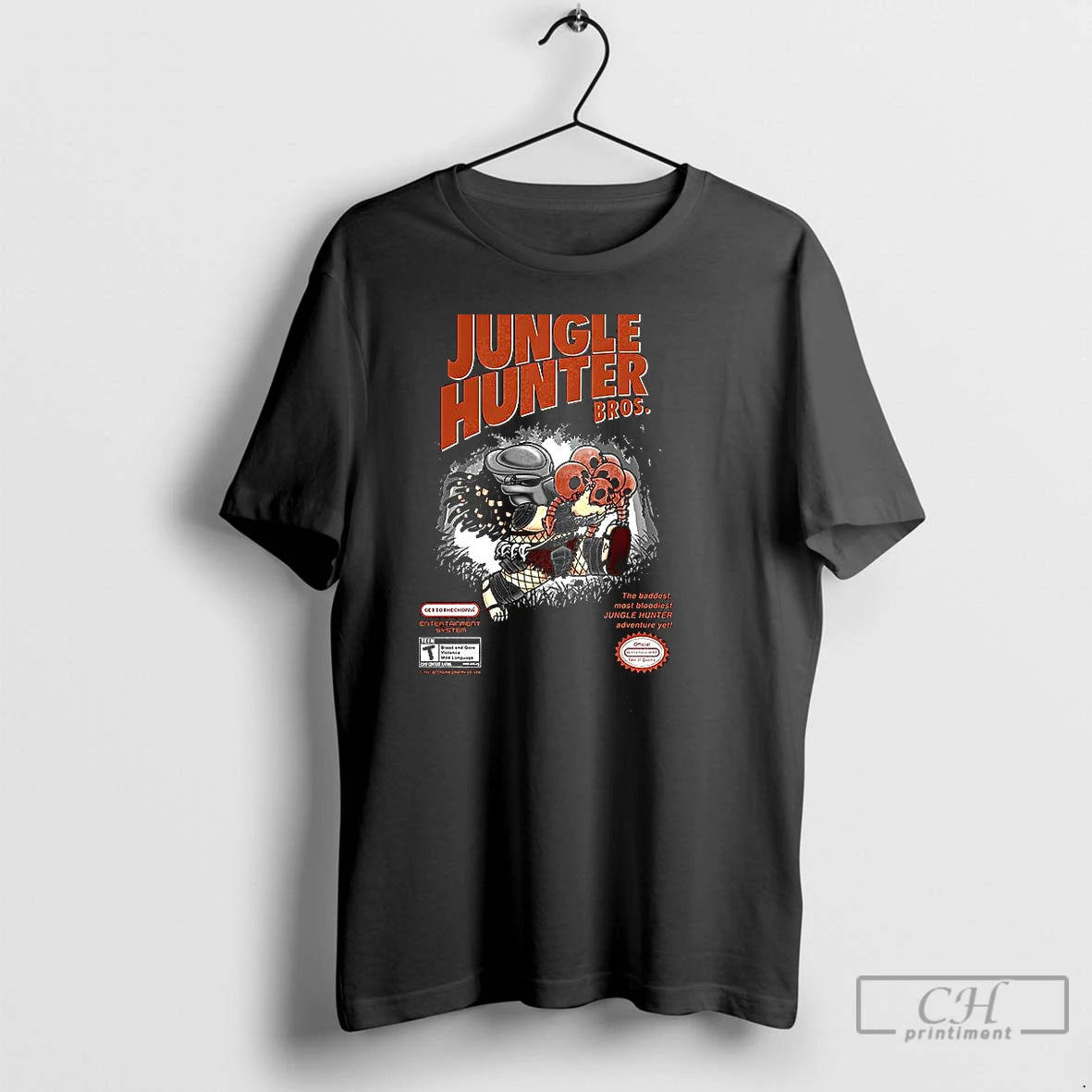 Premium Predator Super Jungle Hunter Alien Cartoon Cute T-Shirts, Hoodie, Sweatshirt | RetroVerseTees.com