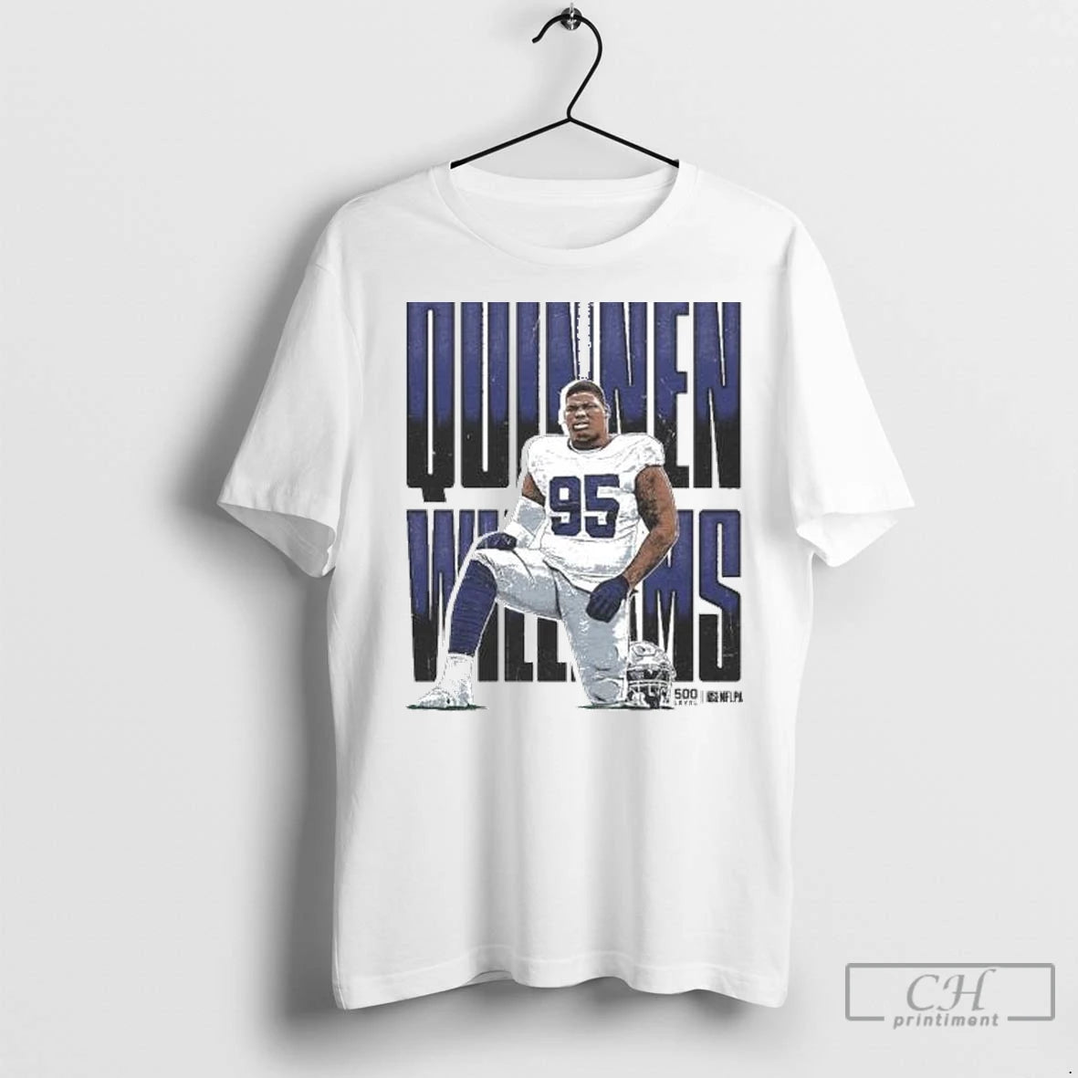 Premium Quinnen Williams Dallas Name Retro Circle White