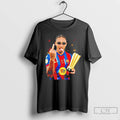 Premium Raphinha Middle Finger Trophy Celebration T-Shirts, Hoodie, Sweatshirt | RetroVerseTees.com