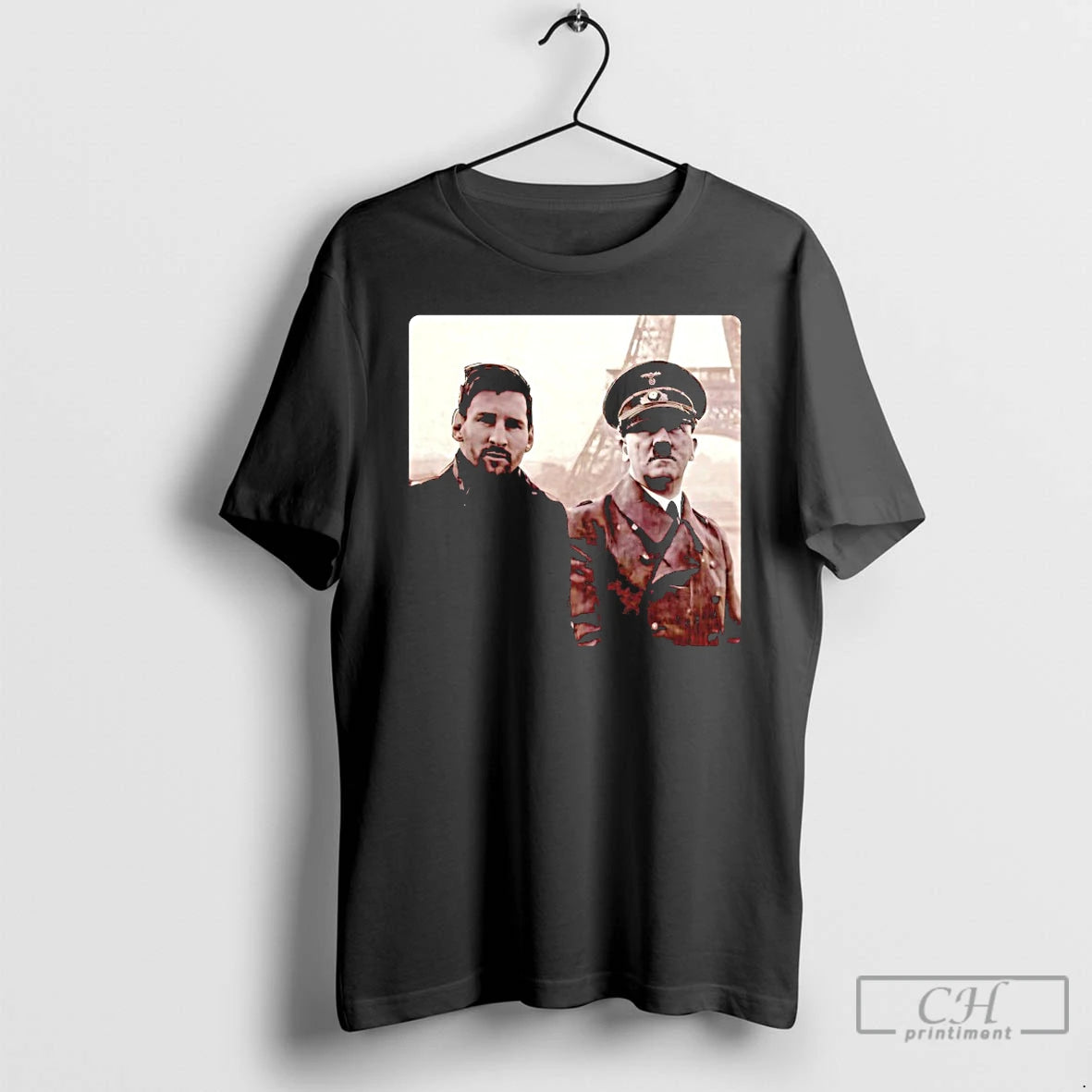 Premium Remove The Guy Who Failed In Paris Messi And Hitler Photo Meme T Shirts Hoodie, Sweatshirt | RetroVerseTees.com