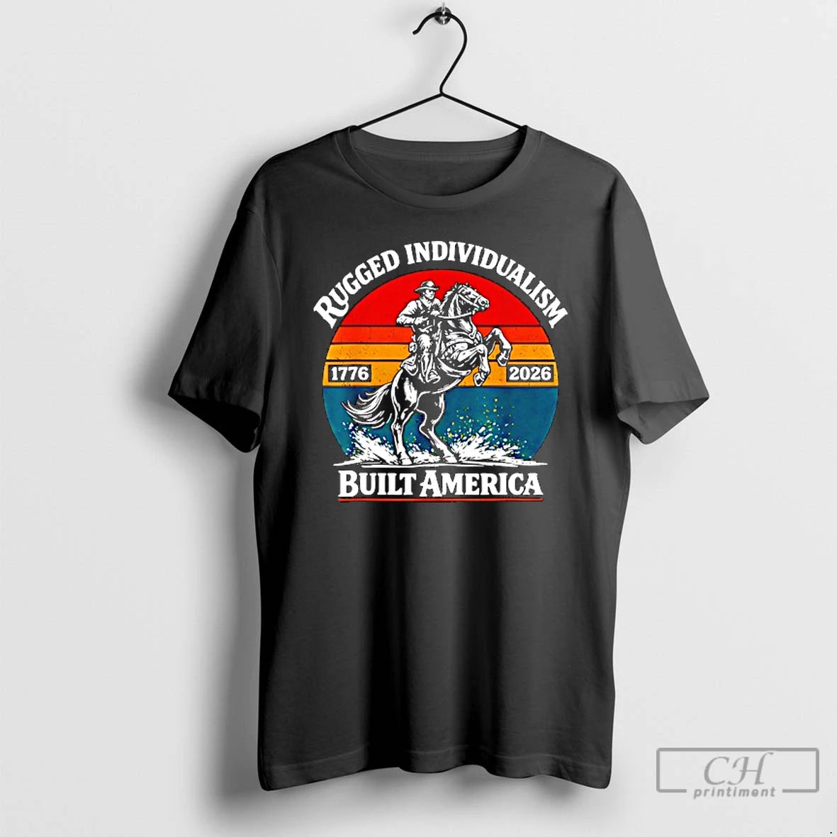Premium Retro Vintage Usa Flag Rugged Individualism Patriotic T-Shirts, Hoodie, Sweatshirt | RetroVerseTees.com