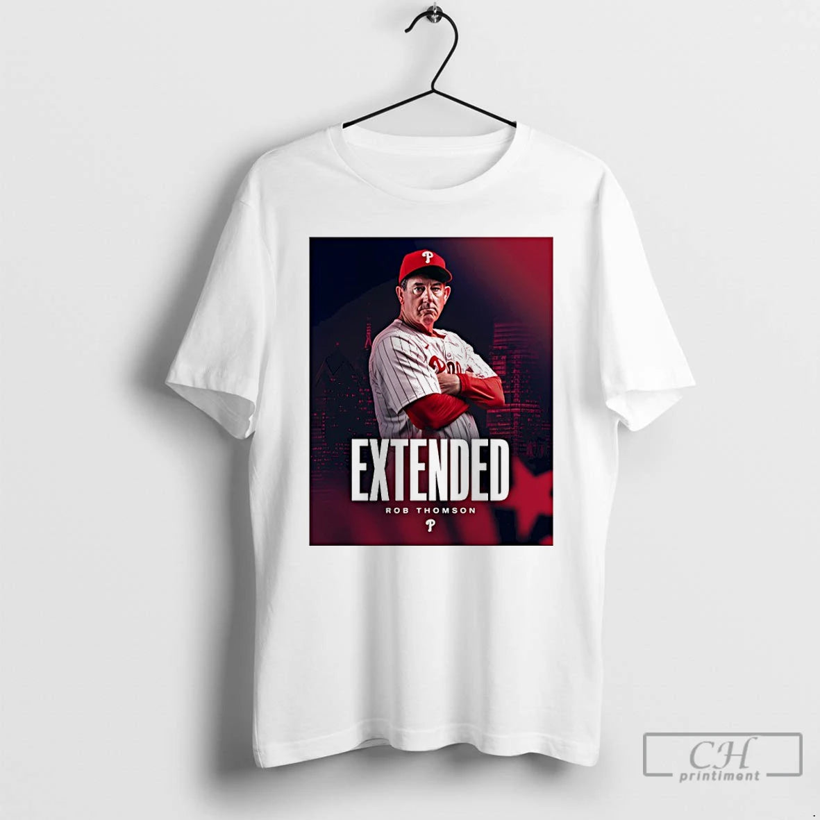 Premium Rob Thomson Philadelphia Phillies Extended T-Shirts, Hoodie, Sweatshirt | RetroVerseTees.com