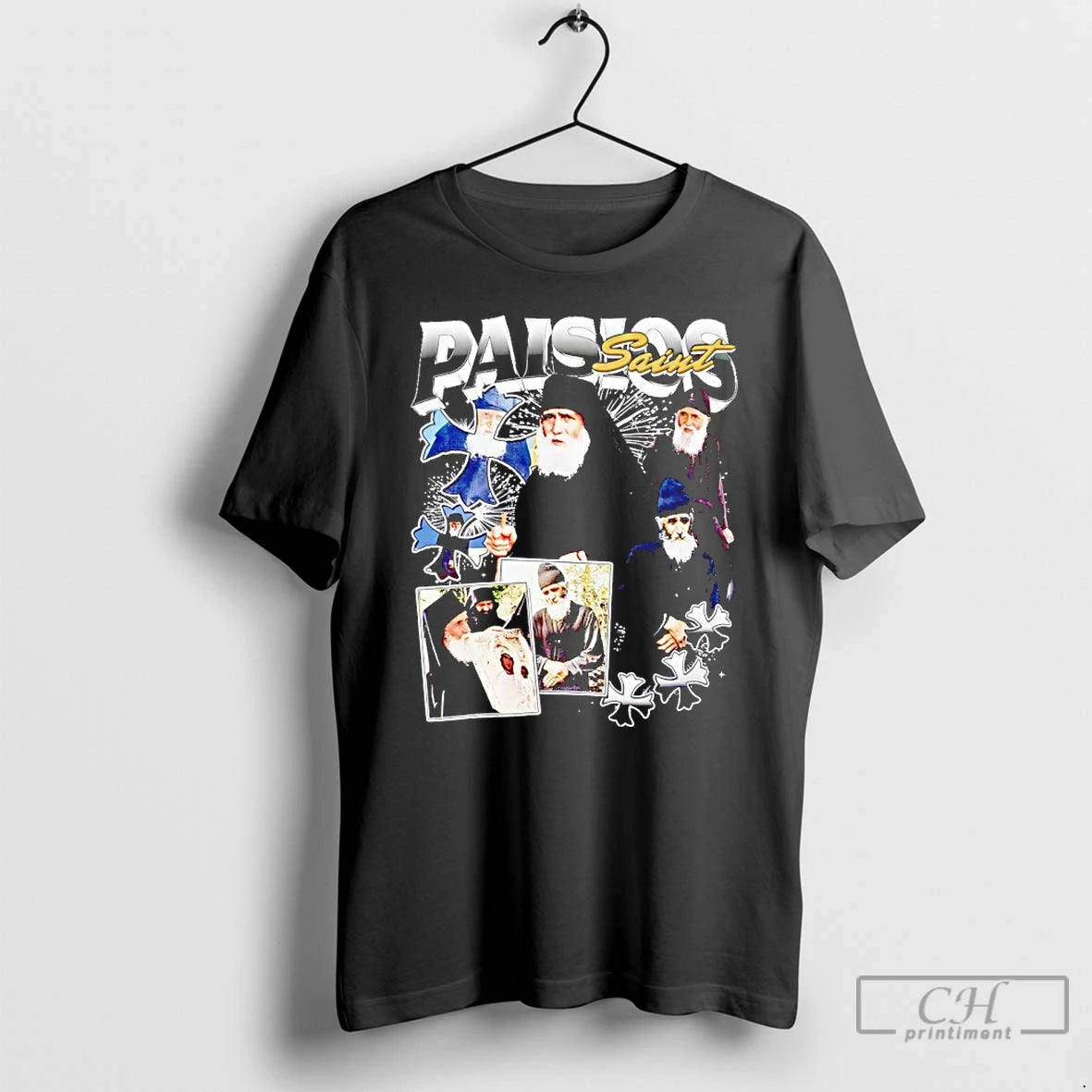 Premium Saint Paisios Picture Collage Vintage T-Shirts, Hoodie, Sweatshirt | RetroVerseTees.com