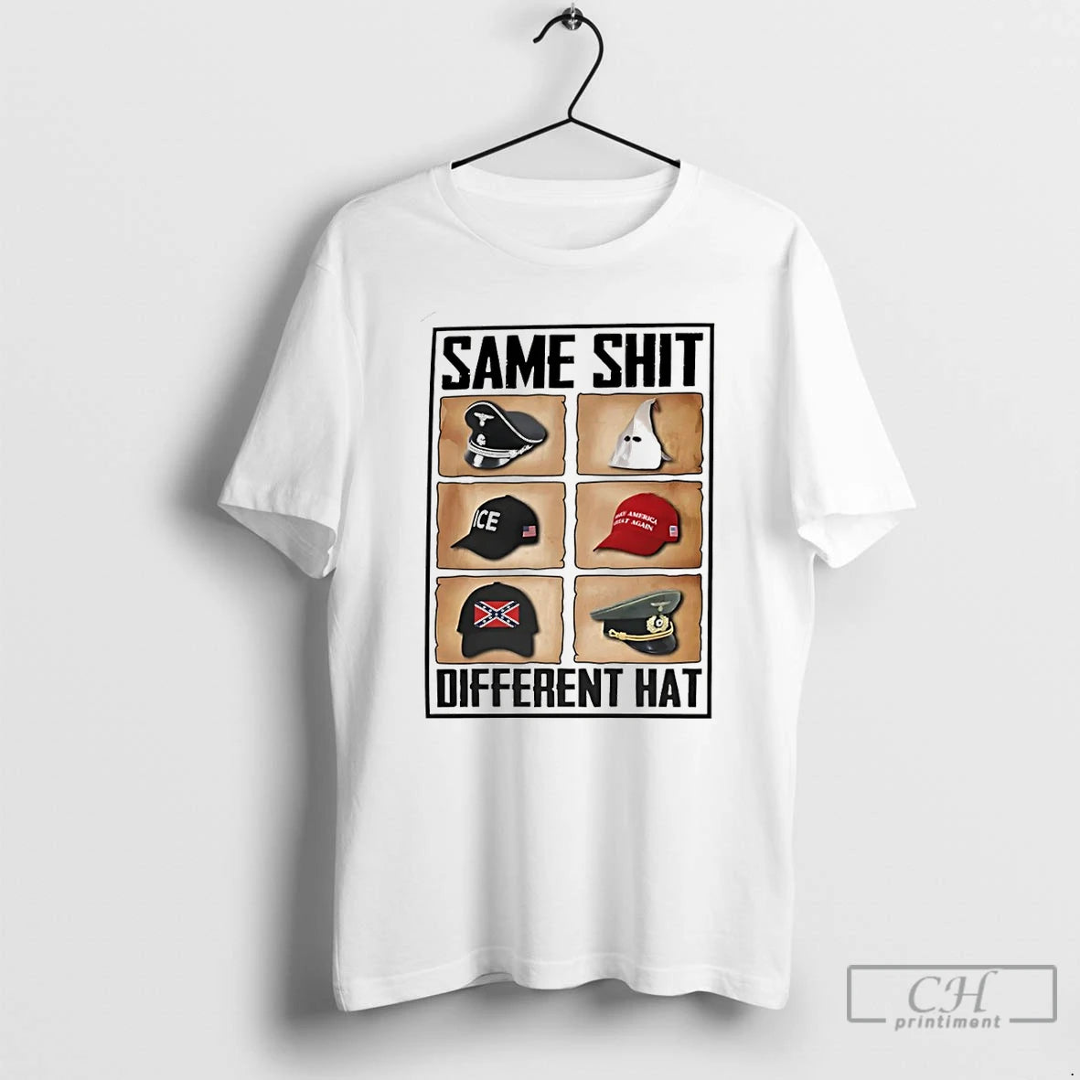 Premium Same Shit Different Hat Anti Trump Political T-Shirts, Hoodie, Sweatshirt | RetroVerseTees.com