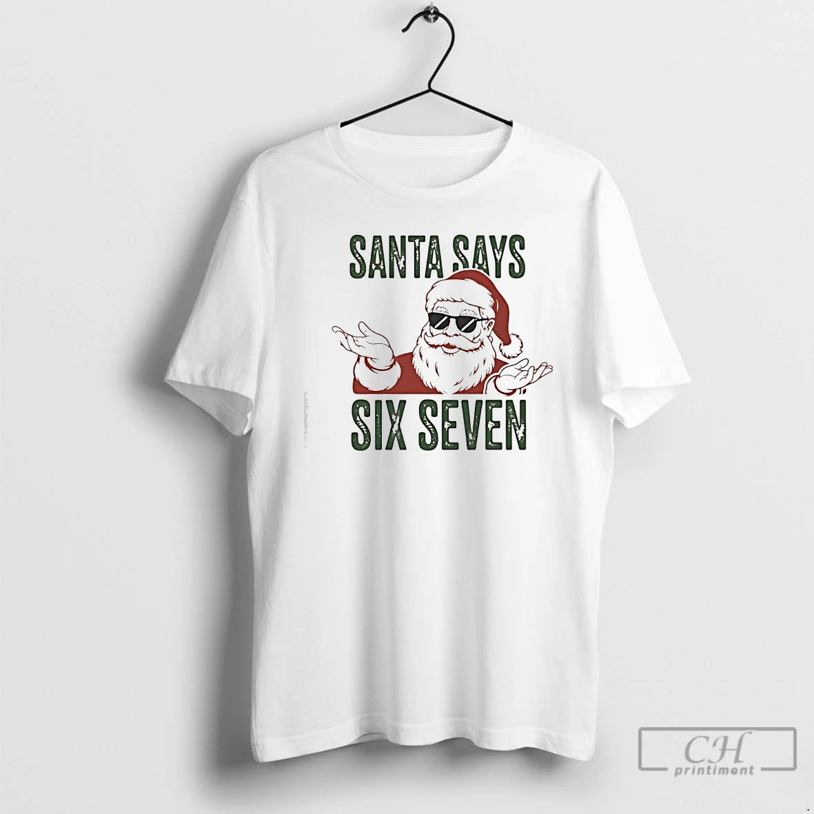 Premium Santa Claus Says Six Seven 6 7 Merry Christmas Funny T-Shirts, Hoodie, Sweatshirt | RetroVerseTees.com