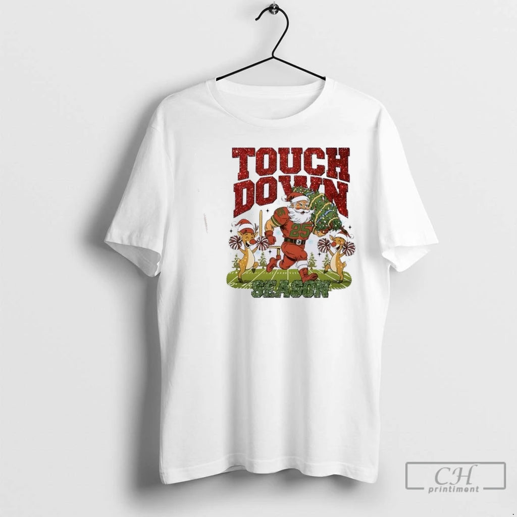Premium Santa Touchdown Season Christmas Game Day