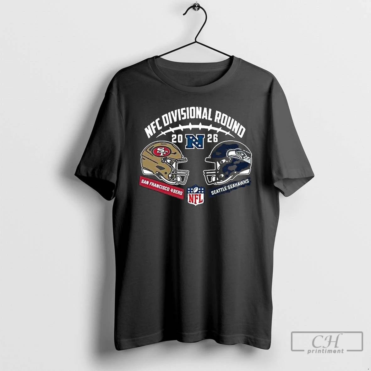 Premium Seahawks Vs 49ers 2025 26 Nfc Divisional Round Duel Helmet T-Shirts, Hoodie, Sweatshirt | RetroVerseTees.com