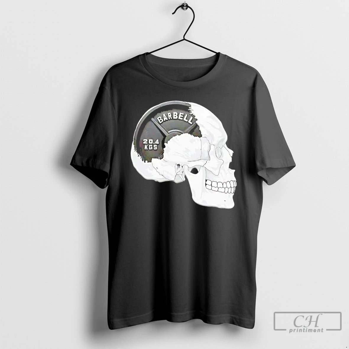 Premium Skull Dumbbell Mind Barbell T-Shirts, Hoodie, Sweatshirt | RetroVerseTees.com