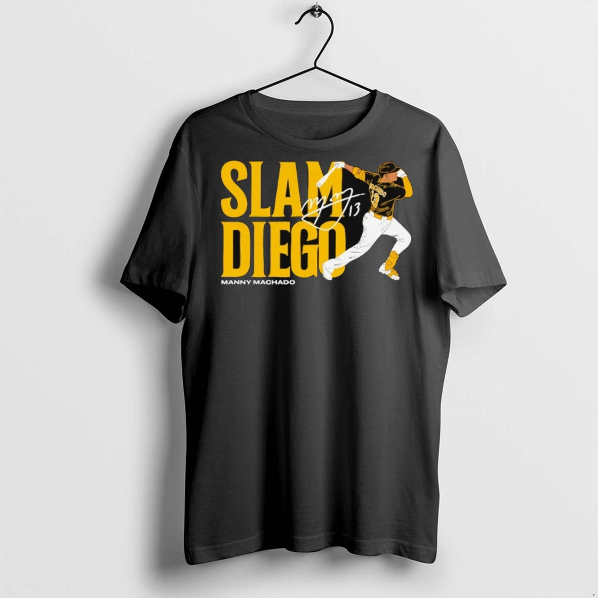Premium Slam Diego Manny Machado 13 San Diego Padres Signature T Shirts