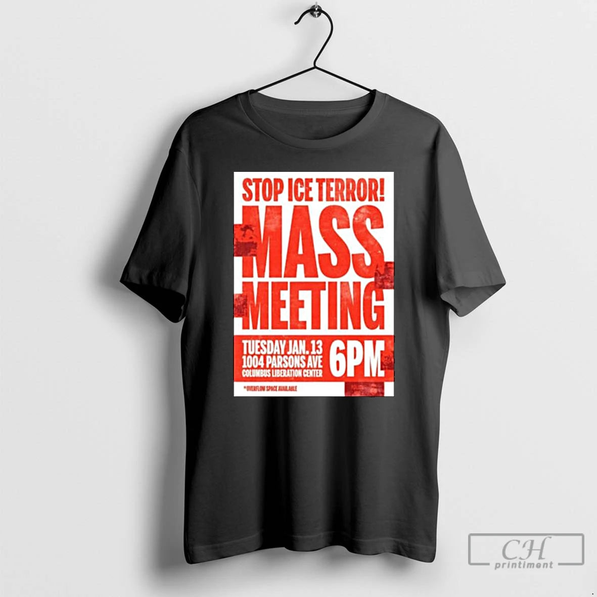 Premium Stop Ice Terror Mass Meeting January 13 2026 T-Shirts, Hoodie, Sweatshirt | RetroVerseTees.com