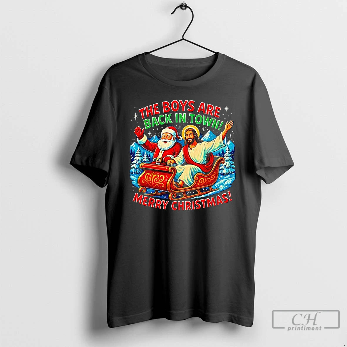 Premium The Boys Are Back In Town Merry Christmas T-Shirts, Hoodie, Sweatshirt | RetroVerseTees.com