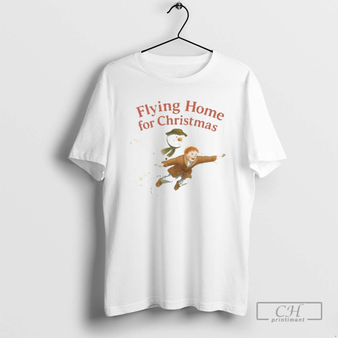 Premium The Snowman Flying Home For Christmas Shirt Sweater