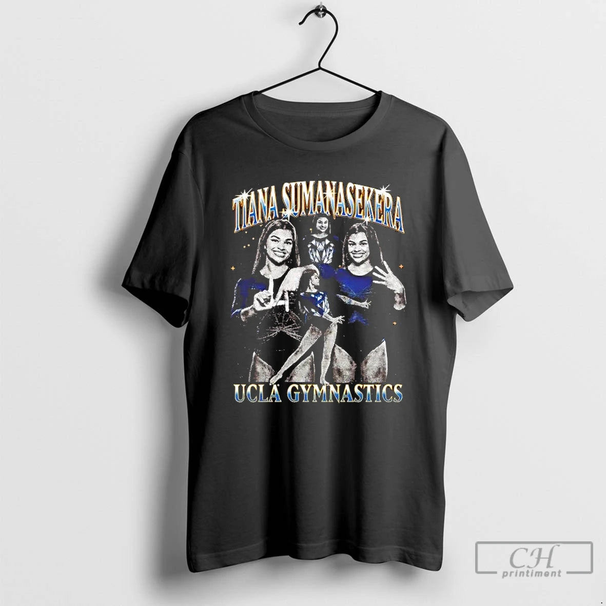 Premium Tiana Sumanasekera Illustrated Ucla Gymnastics Picture Collage T-Shirts, Hoodie, Sweatshirt | RetroVerseTees.com