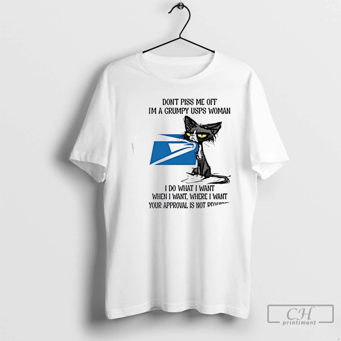 Premium Tired Cat Dont Piss Me Off Im A Grumpy Usps Woman I Do What T-Shirts, Hoodie, Sweatshirt | RetroVerseTees.com