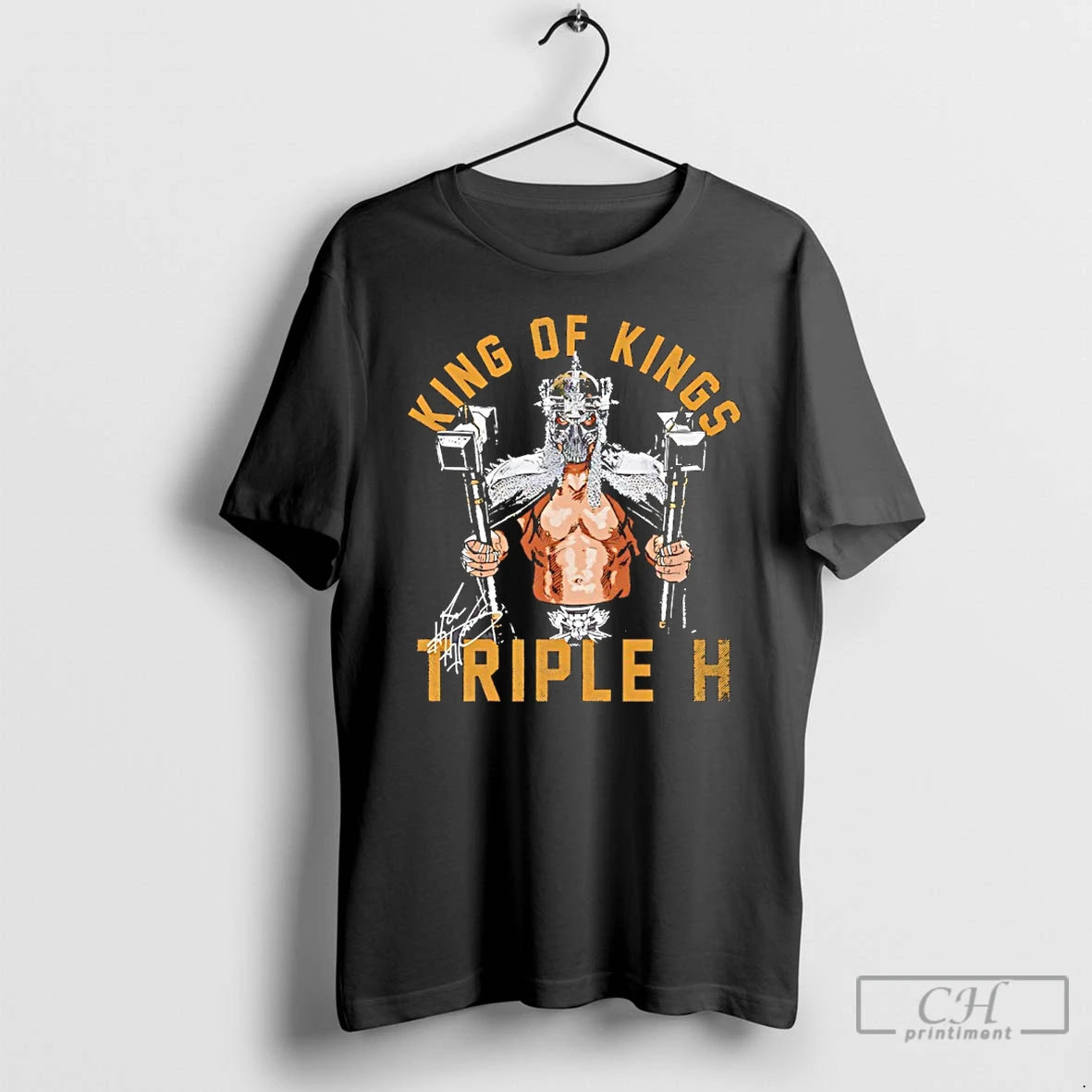 Premium Triple H King Of Kings Signature T-Shirts, Hoodie, Sweatshirt | RetroVerseTees.com