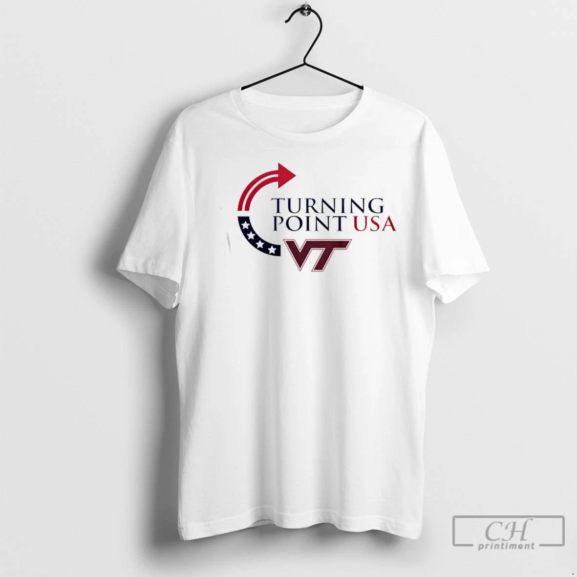 Premium Virginia Tech Hokies X Turning Point Usa Freedom Charlie Kirk 2 Sided