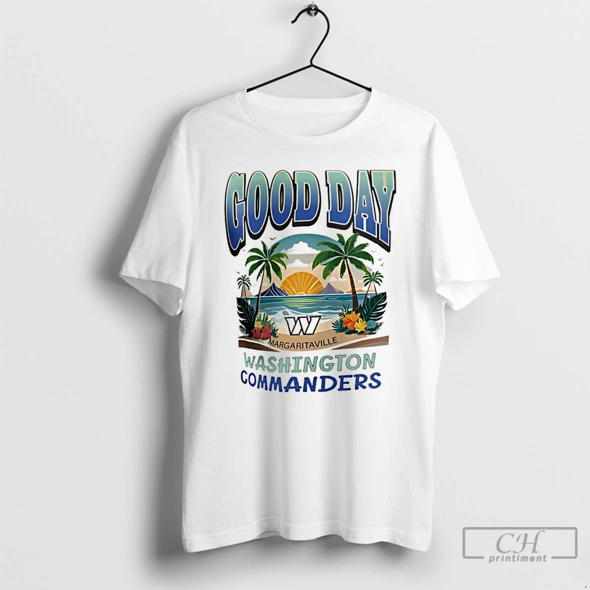 Premium Washington Commanders Margaritaville Yellow Good Day T-Shirts, Hoodie, Sweatshirt | RetroVerseTees.com